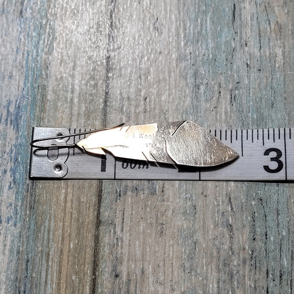 Sterling Feathers Earrings. - Picture 6 of 9